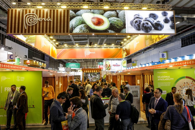 Exhibition hall on Fruit Logistica.